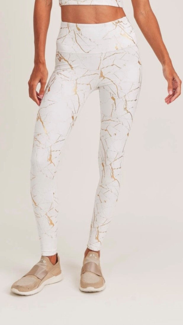 marble foil legging